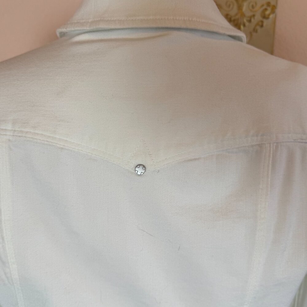 Spring Summer Staple Classic White Jean Jacket Bright White Medium Liverpool - Picture 12 of 15